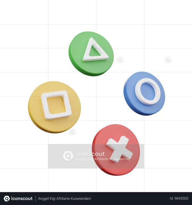 Button  3D Icon