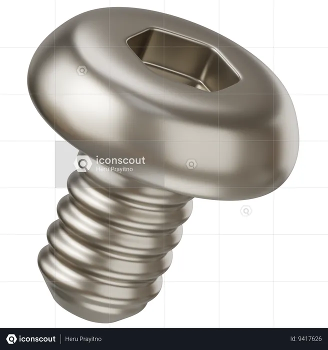 Button Socket Screw  3D Icon