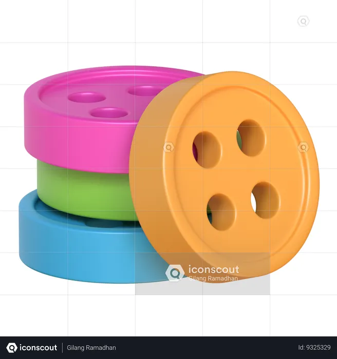 Buttons  3D Icon