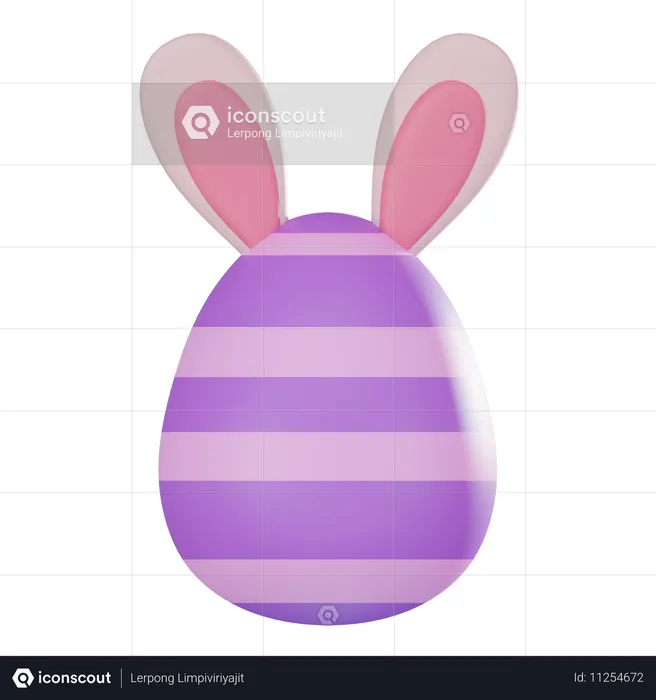 Buuny In Egg  3D Icon