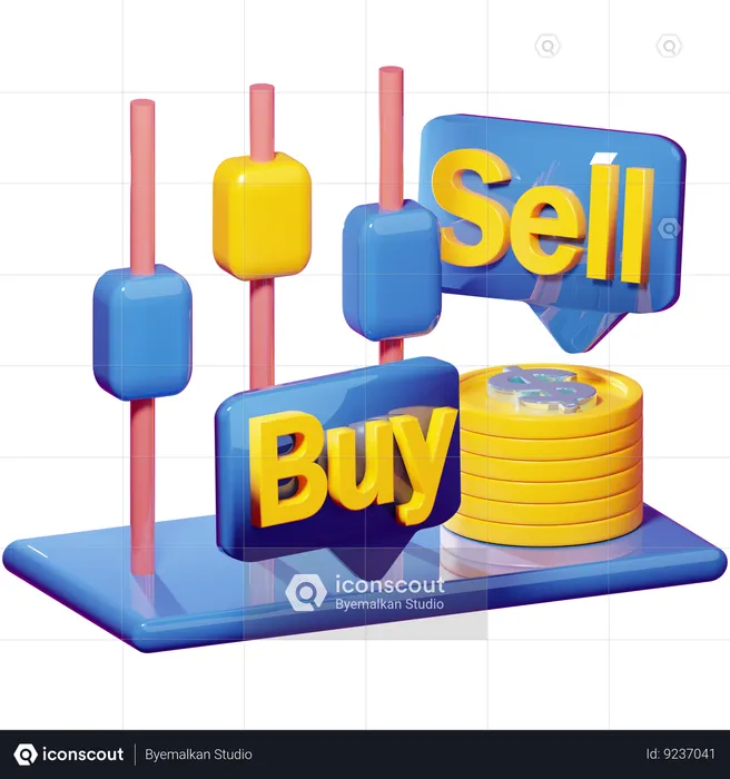 Buy And Sell  3D Icon