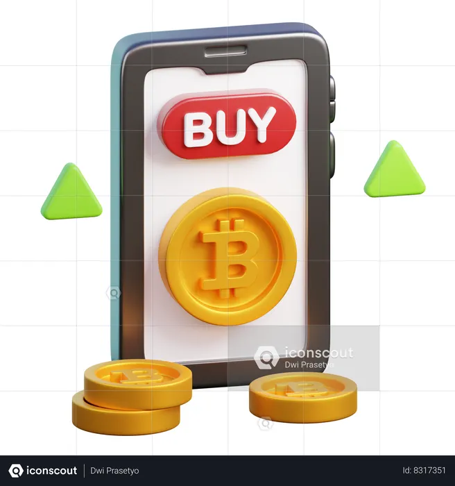 Buy Bitcoin  3D Icon