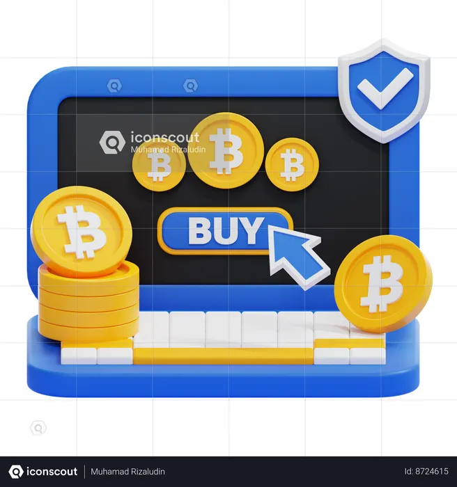 Buy Bitcoin  3D Icon