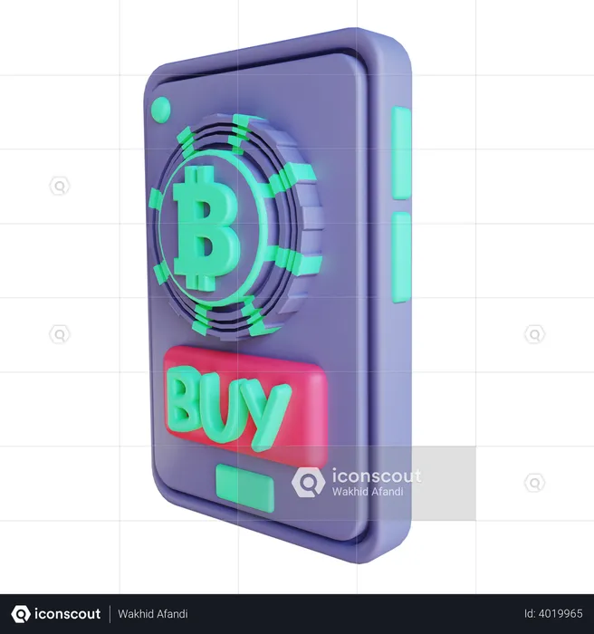 Buy bitcoin  3D Illustration