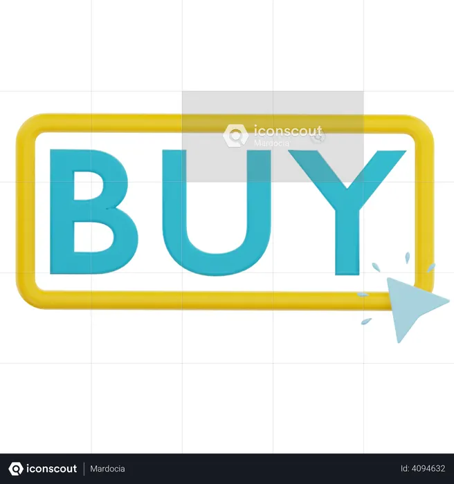Buy button  3D Icon