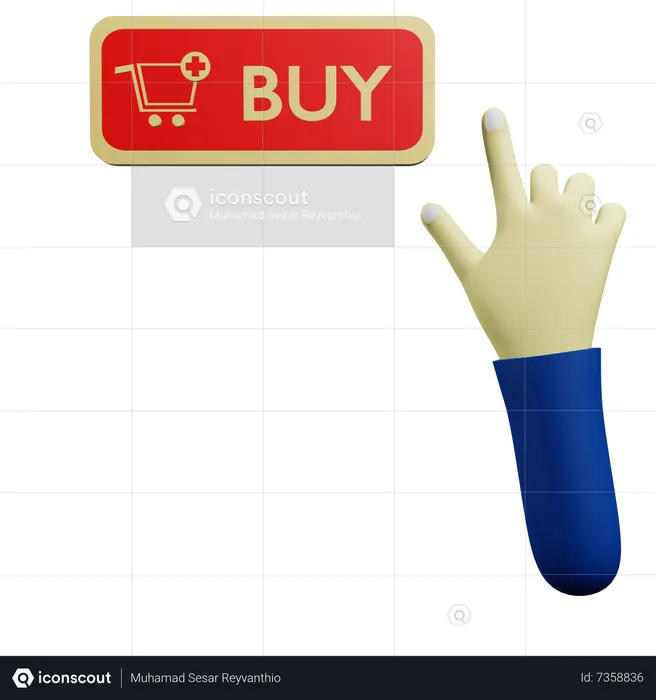 Buy Click Hand  3D Icon