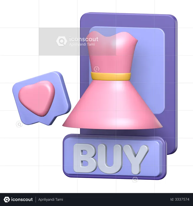 Buy clothes  3D Illustration