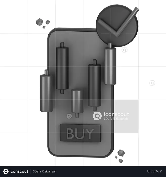 Buy Cryptocurrency  3D Icon