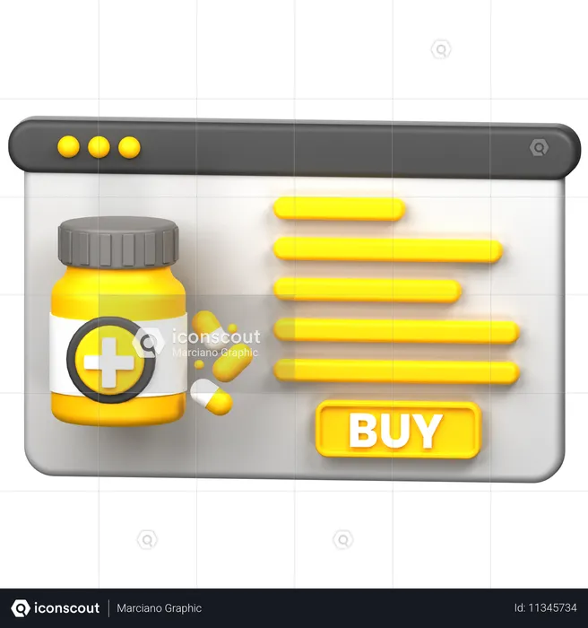 Buy Drugs  3D Icon