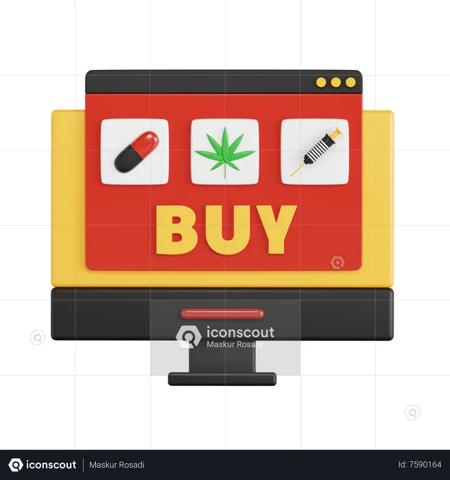 Buy Drugs  3D Icon