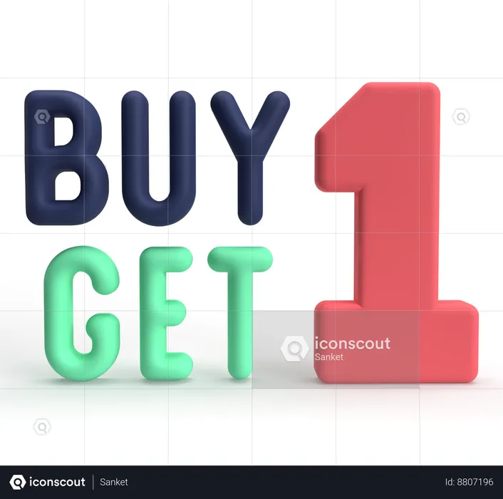 Buy One Get One  3D Icon