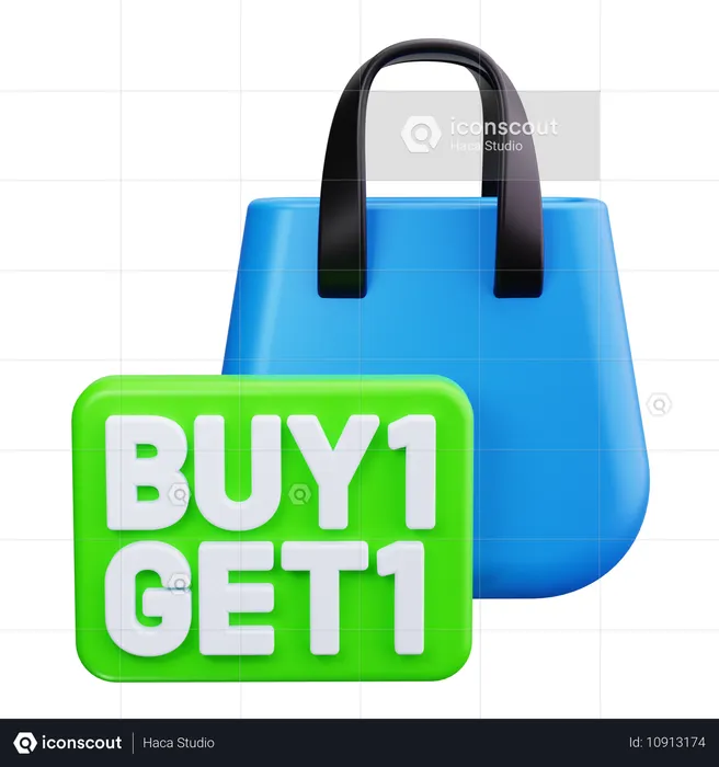 Buy One Get One Free  3D Icon