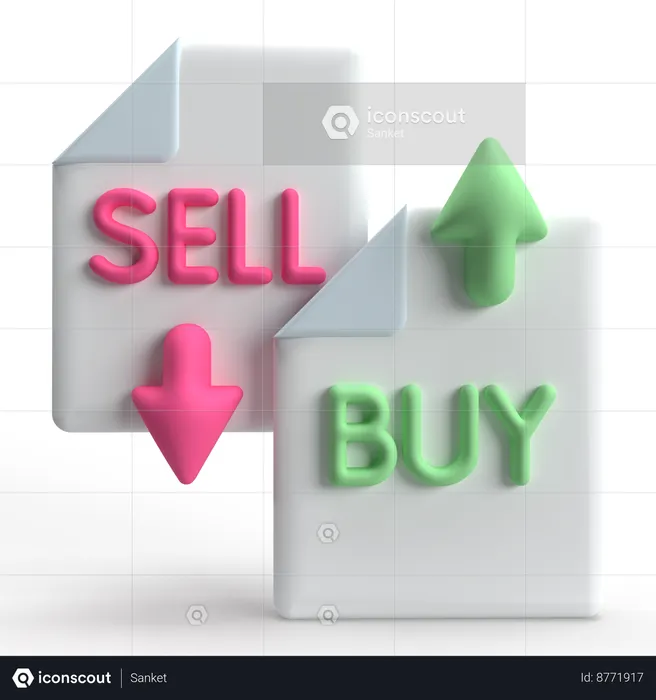 Buy Sell  3D Icon