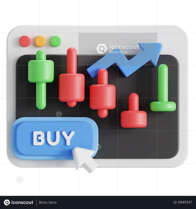 Buy stock  3D Icon