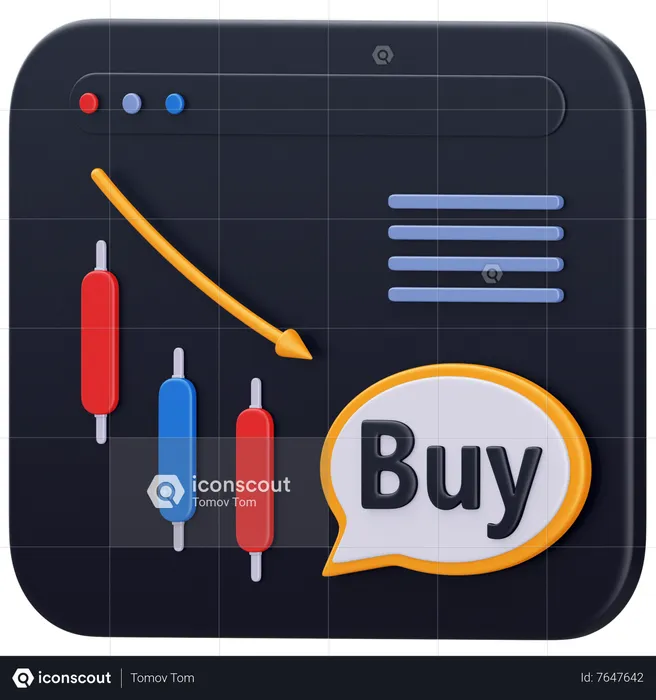 Buy Trading  3D Icon