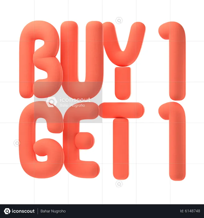 Buy1 get1  3D Icon
