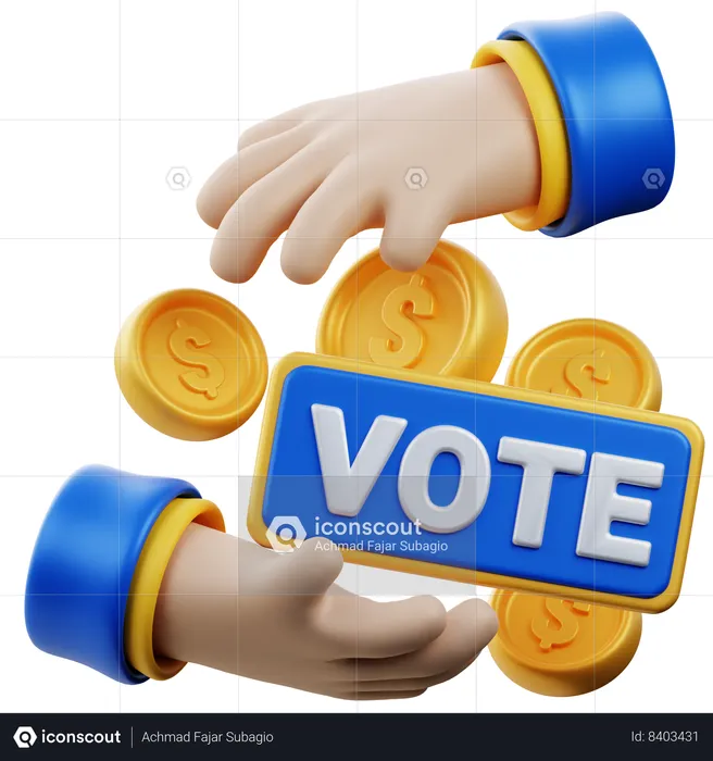 Buying Vote  3D Icon