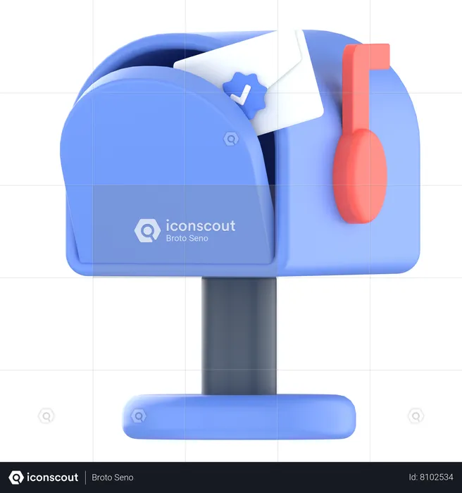 Atención al cliente de buzón  3D Icon