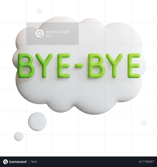 Bye Emoji 3D Icon