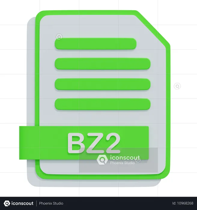 BZ2 File  3D Icon