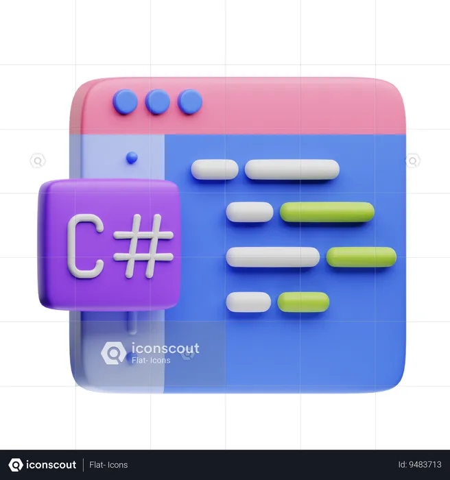 C  3D Icon