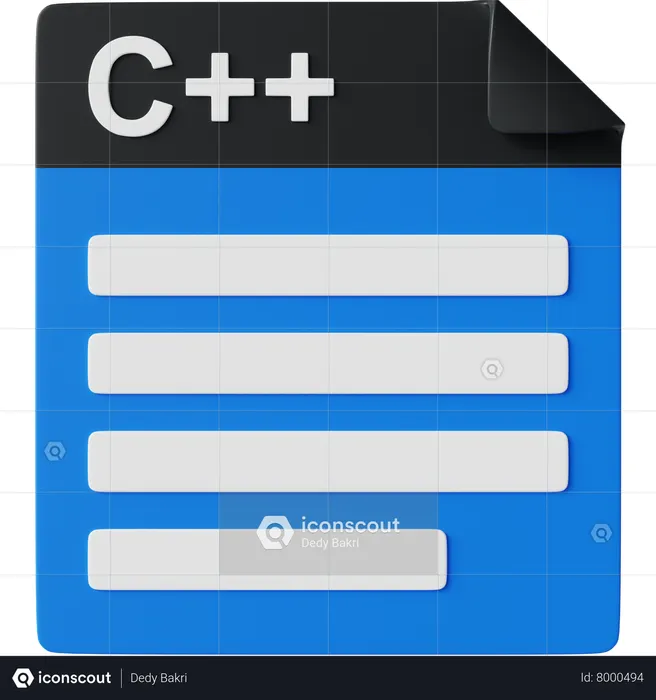 C++ 3D Icon download in PNG, OBJ or Blend format