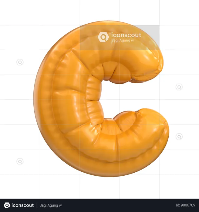 C Alphabet  3D Icon