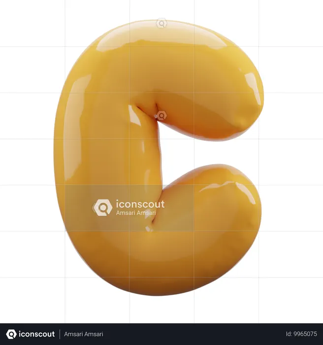 Alphabet C Emoji 3D Icon