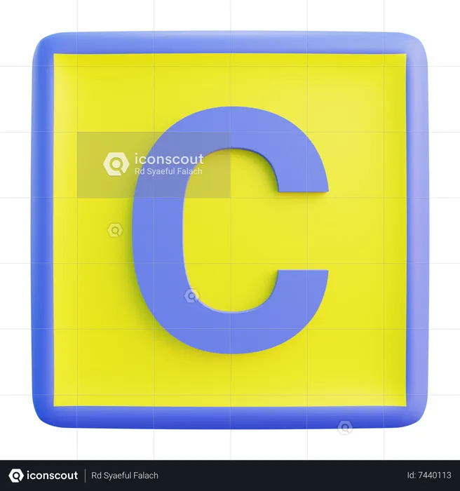 Buchstabe C  3D Icon