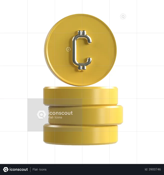 C Coin  3D Illustration