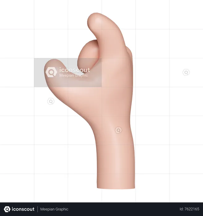 C Hand Gesture Emoji 3D Icon