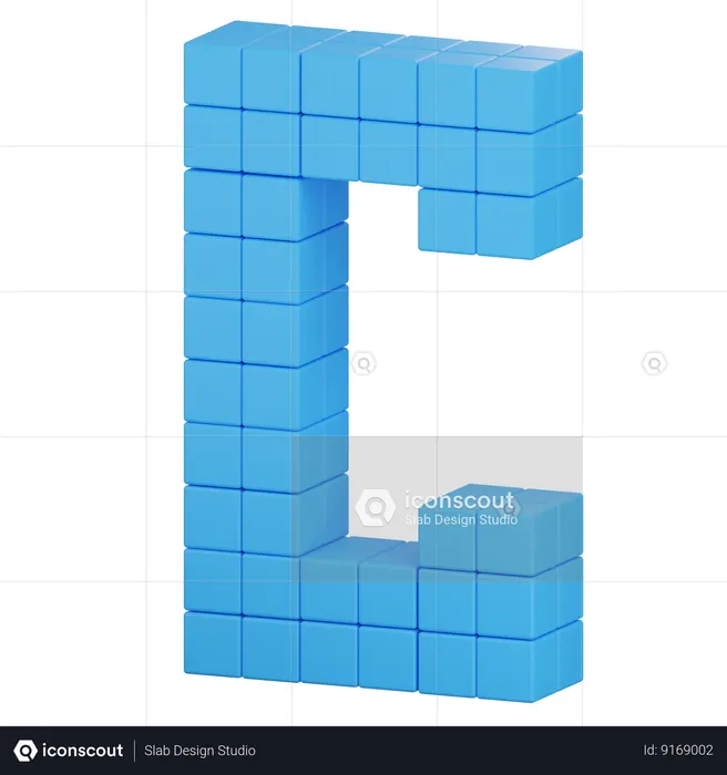 C Latter  3D Icon