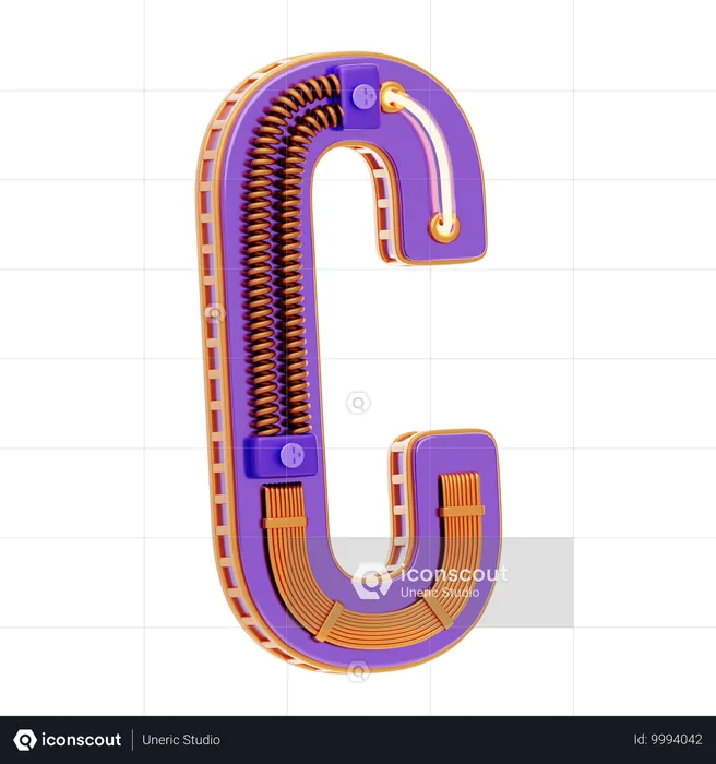 C Letter  3D Icon