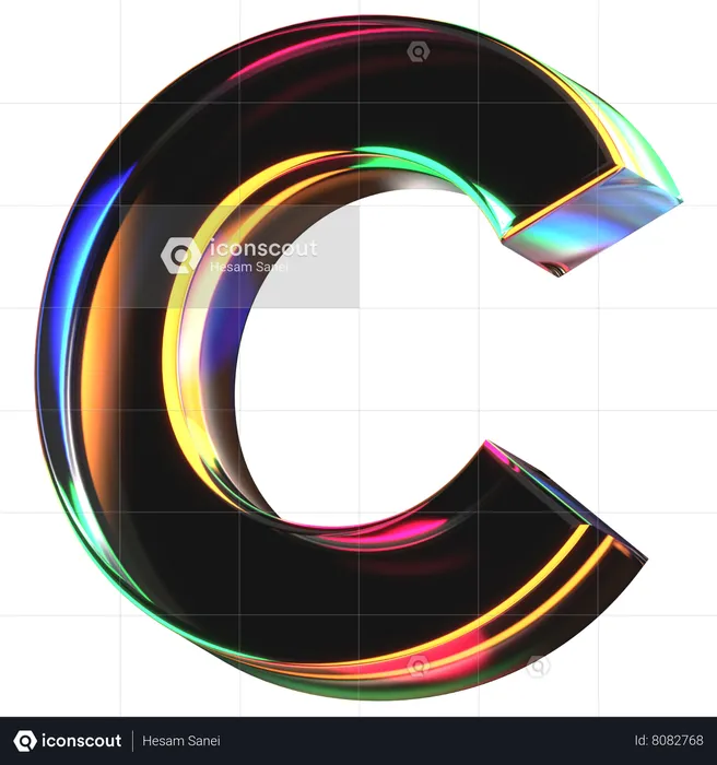 C Letter  3D Icon