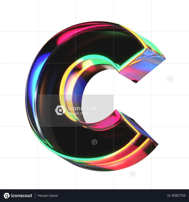 C Letter  3D Icon