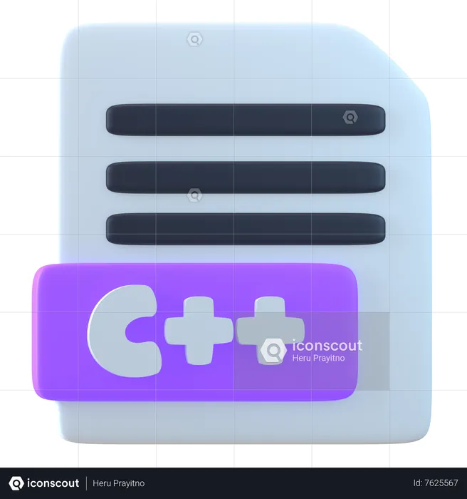 C Plus Plus File 3D Icon - Free Download Design & Development 3D Icons ...