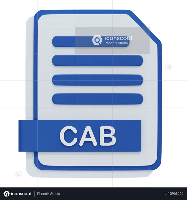 CAB-Datei  3D Icon