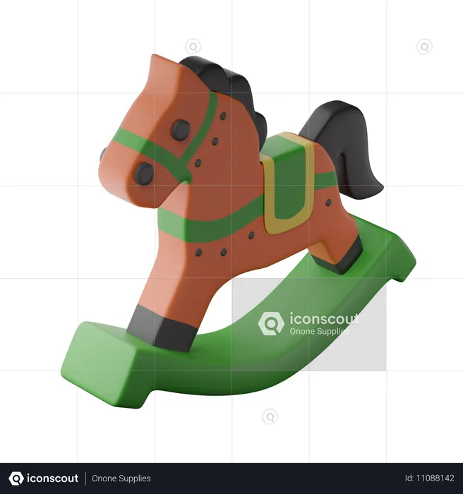 Caballo de juguete  3D Icon