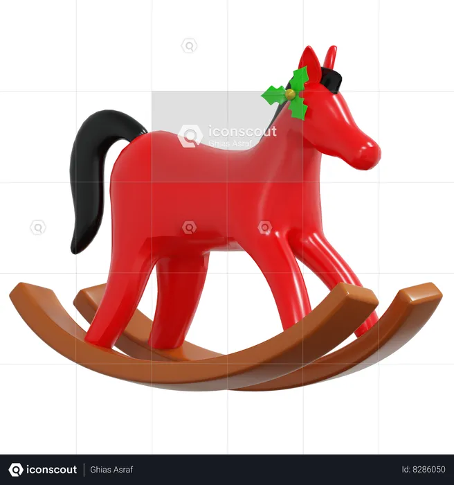 Caballo de madera  3D Icon