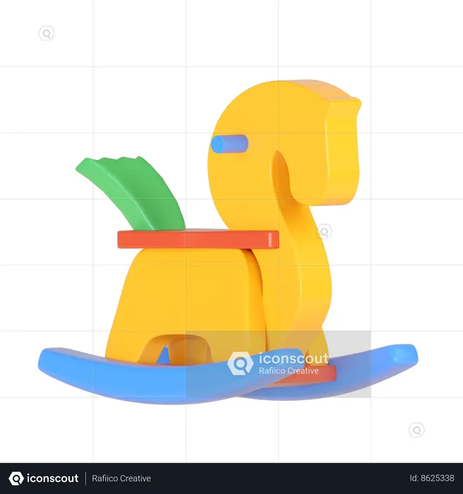 Caballo Mecedora  3D Icon