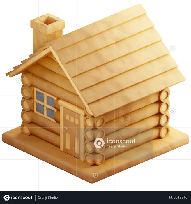 Casa de cabana  3D Icon