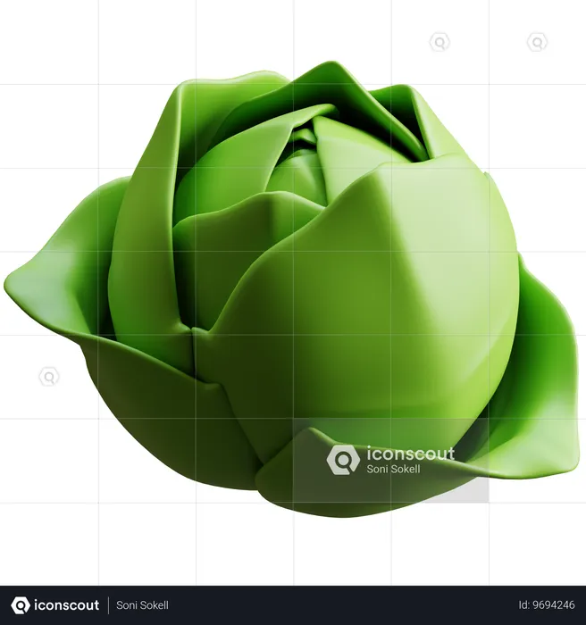 Cabbage  3D Icon