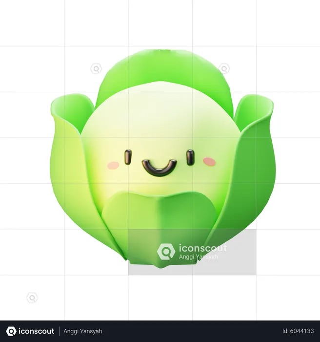 Cabbage  3D Icon