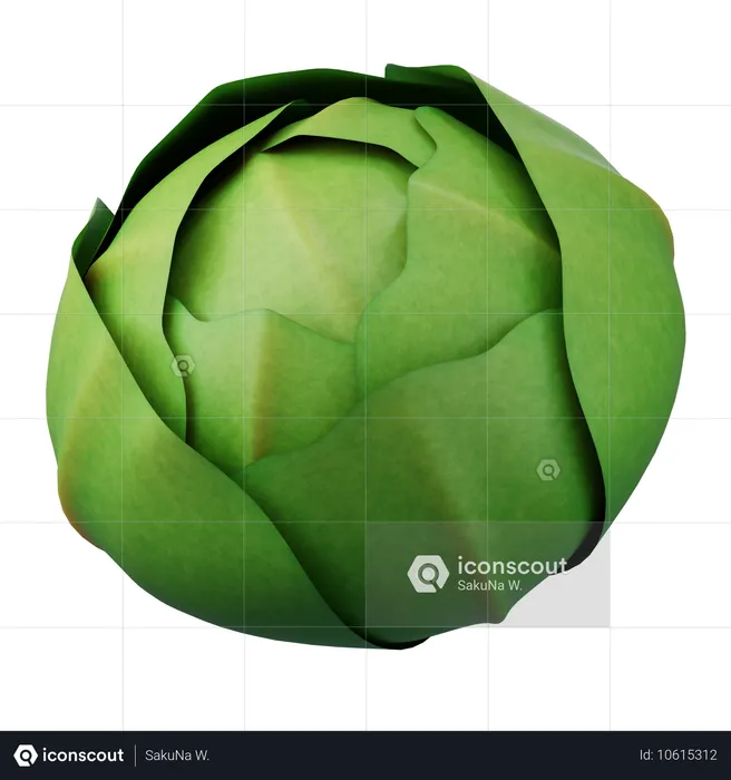 Cabbage  3D Icon