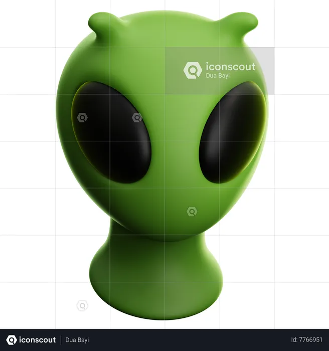 Cabeza alienígena  3D Icon