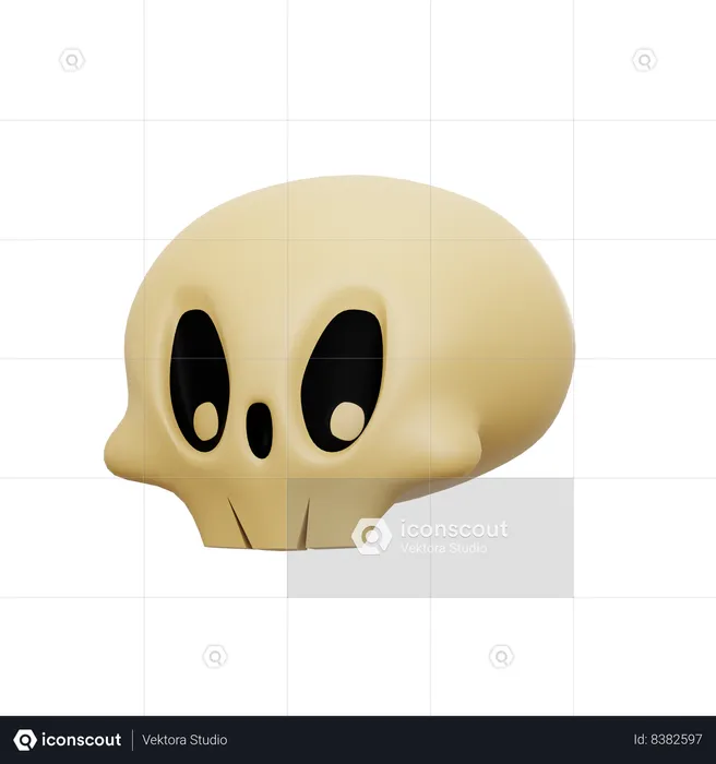 Cabeza de calavera  3D Icon