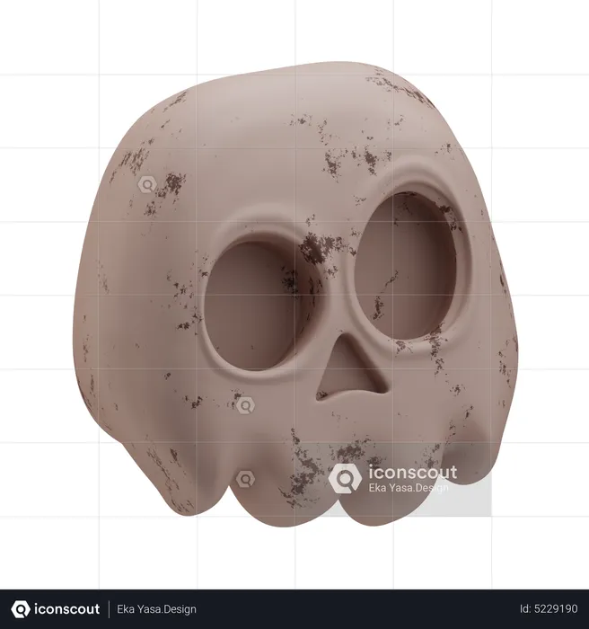 Cabeza de calavera  3D Icon