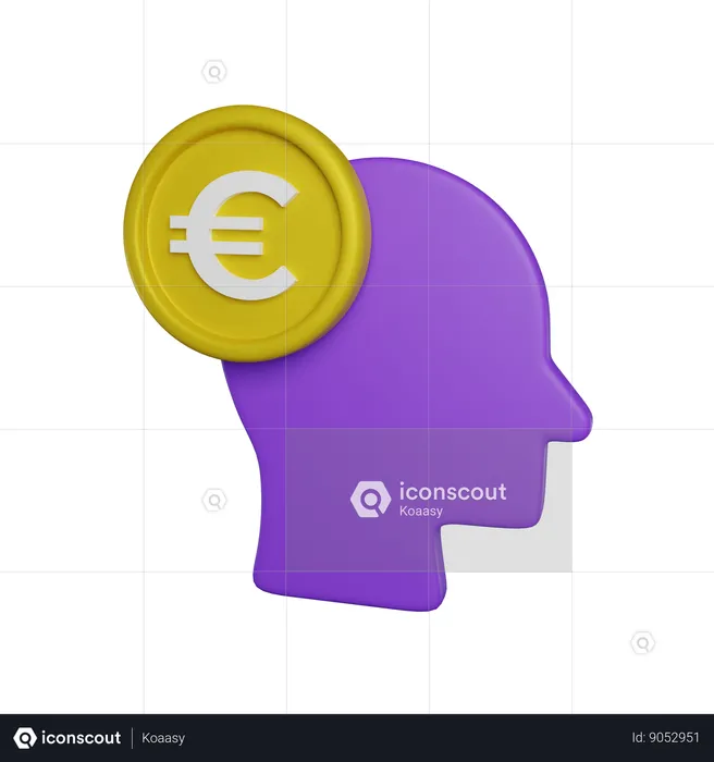 Cabeza euro  3D Icon