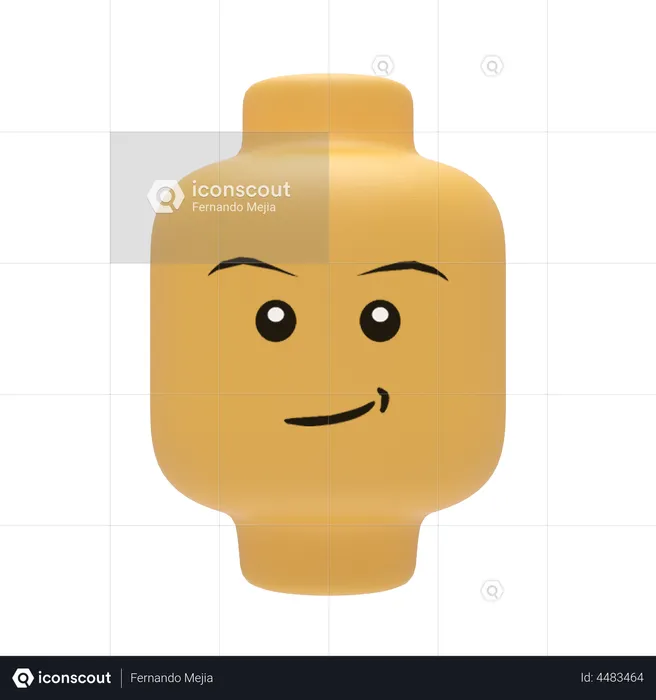 Cabeza de lego  3D Icon