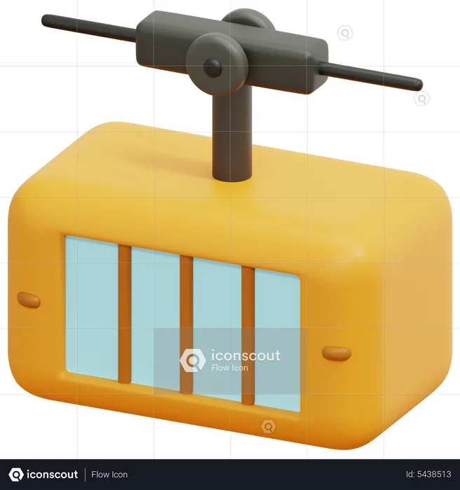 Cable Car  3D Icon